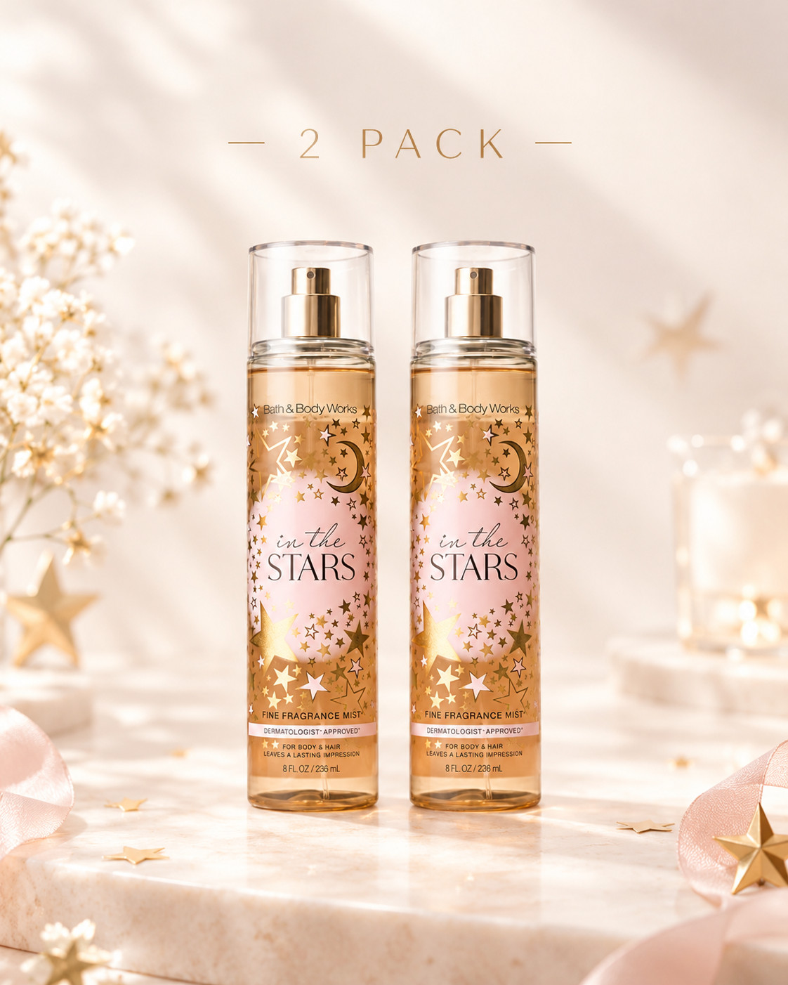 NEW Bath & Body Works 2 PACK In the Stars Fine Fragrance Mist 8 fl oz | 4 NEW Bath & Body Works 2 PACK In the Stars Fine Fragrance Mist 8 fl oz | 4