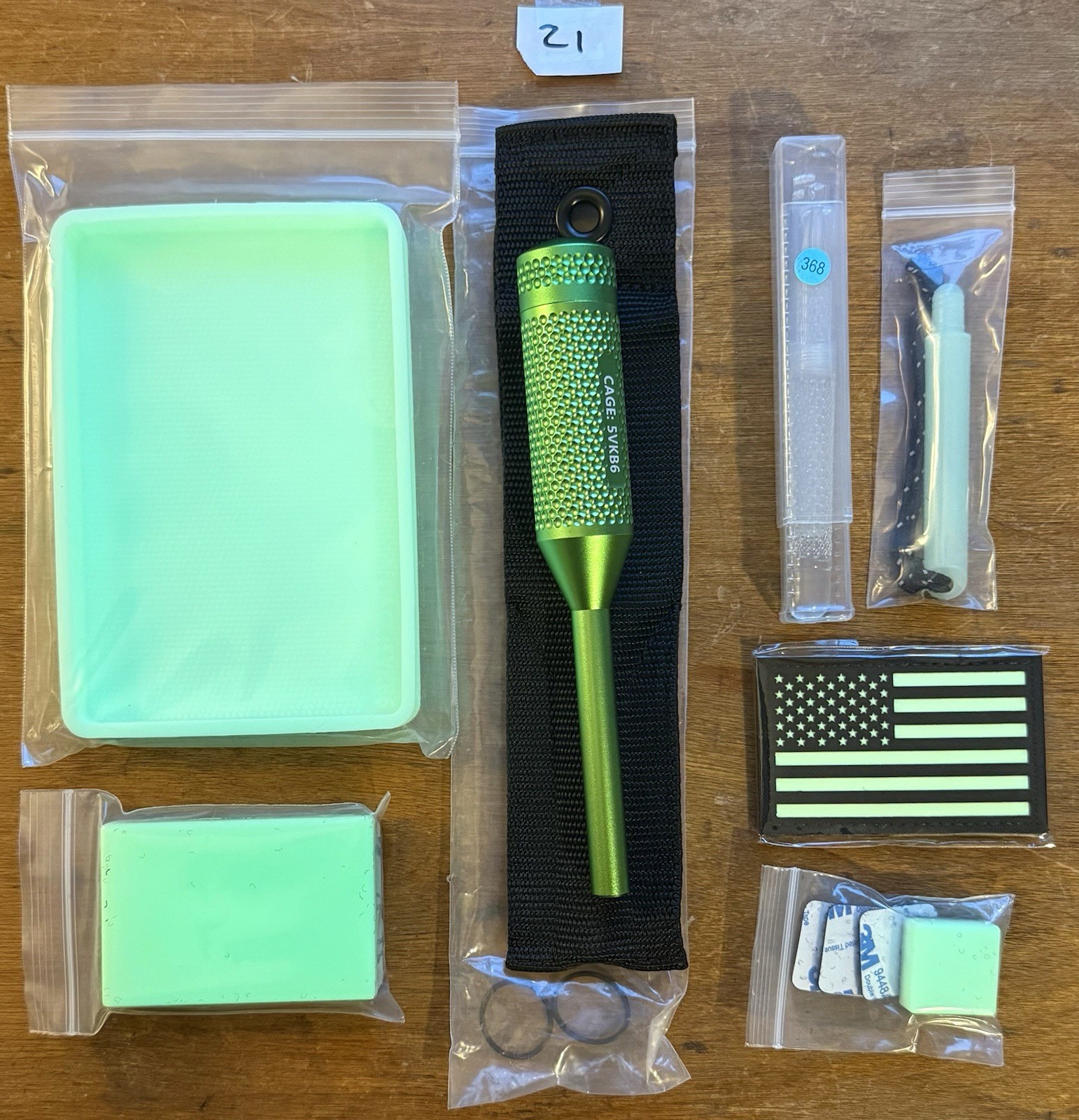 CountyComm Maratac Polycarbonate Embassy Pen Green Driver Glow Tray UGM LOT EDC