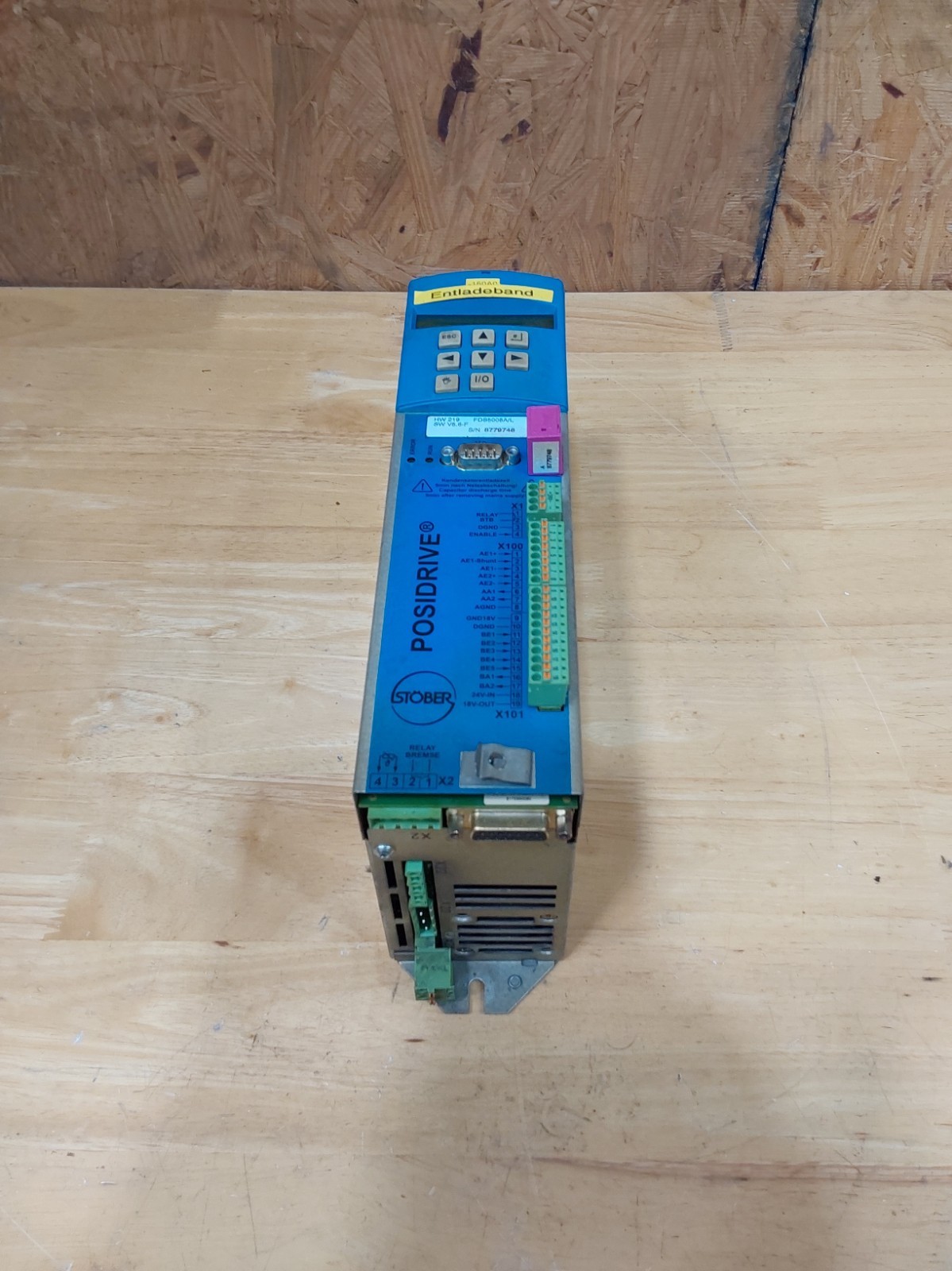 PARTS ONLY Stober FDS5008A/L 0.75KW, 400Hz Posidrive Inverter w/ Paramodule