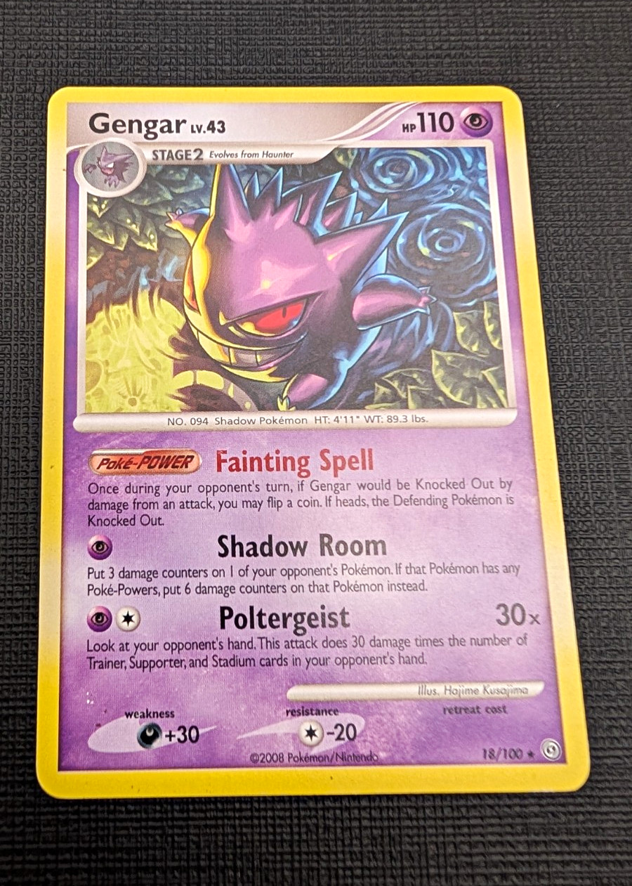 Pokemon TCG Gengar Lv.43 18/100 Stormfront Nonholo Rare 2008