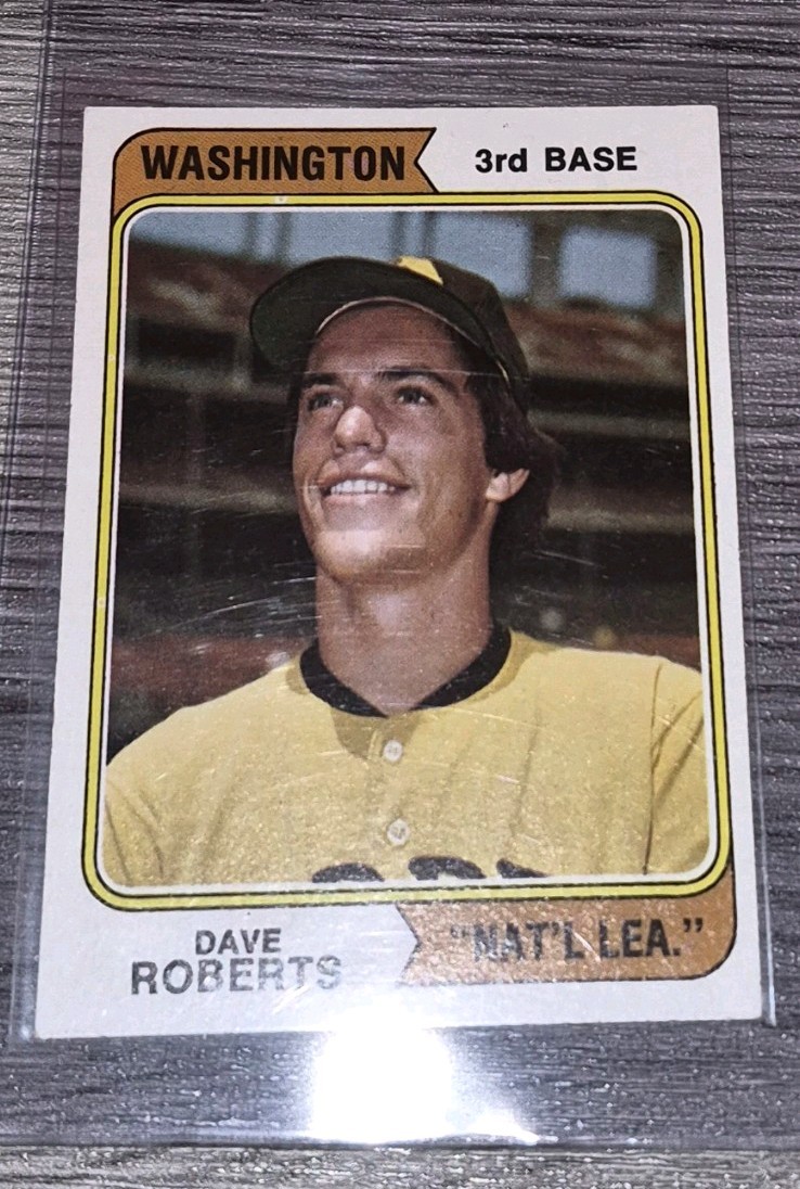 1974 Topps #309 Dave Roberts WASHINGTON NAT\'L LEA. VARIATION EXC. to NM 🔥