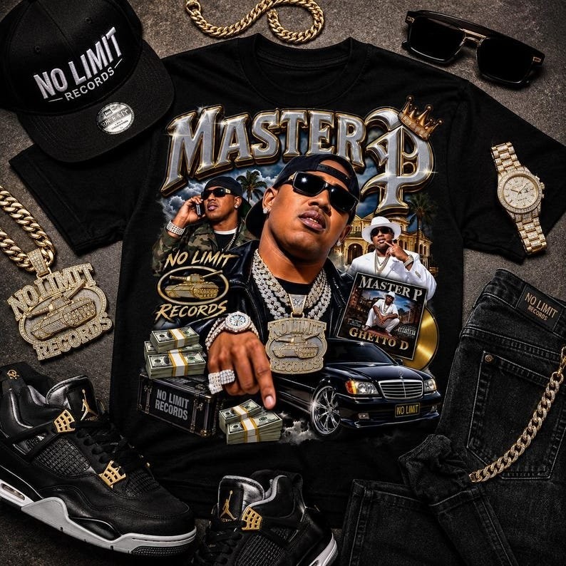 Master P No Limit Records 90s Hip Hop Graphic Tee, Streetwear Rap Shirt