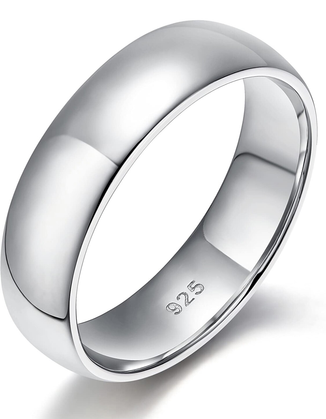 Solid .925 Sterling Silver Wedding Band Ring For Men And Women Multiple Sizes Solid .925 Sterling Silver Wedding Band Ring For Men And Women Multiple Sizes