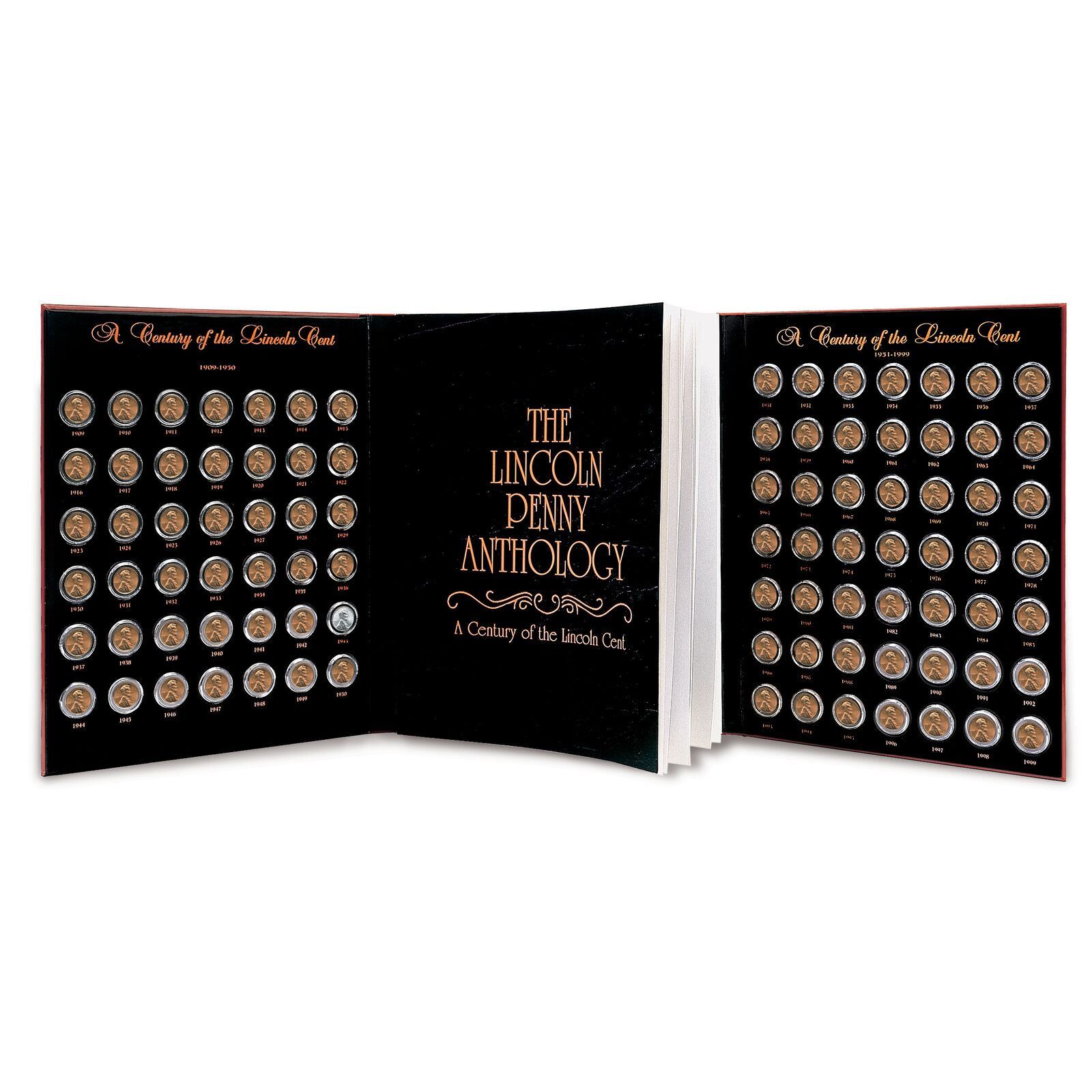 Lincoln Penny Anthology Coffee Table Book and Coin Set| 1909 to 1999