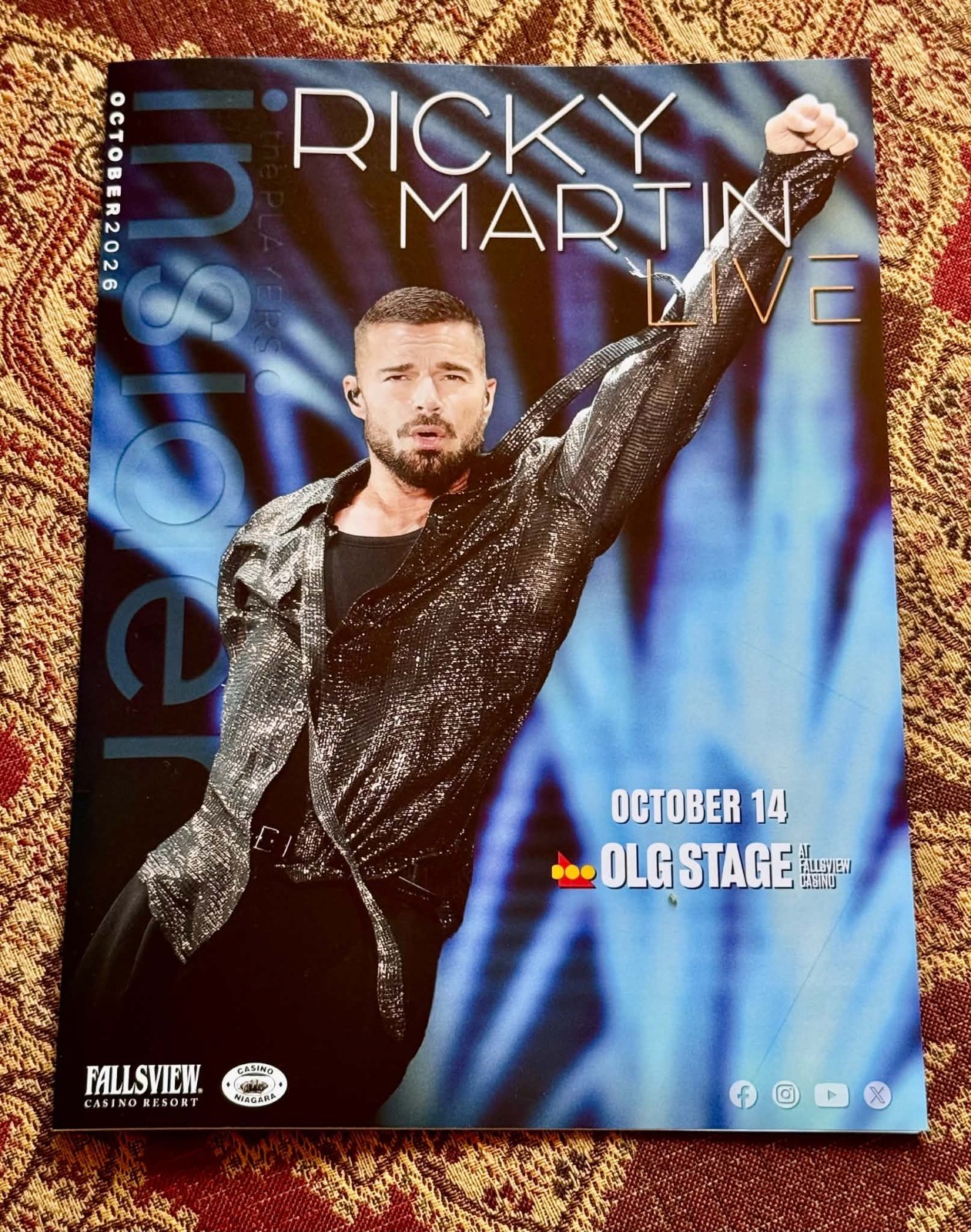 Ricky Martin Players Insider Import Canada October 2026 Pamphlet Ad Ricky Martin Players Insider Import Canada October 2026 Pamphlet Ad