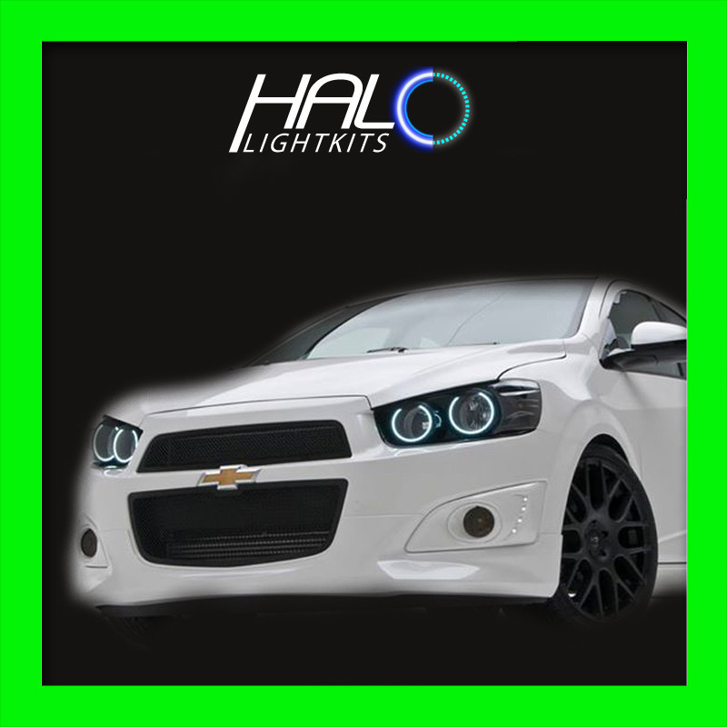 2012-2014 CHEVY SONIC WHITE PLASMA HEADLIGHT HALO ANGEL EYES RINGS by ORACLE  