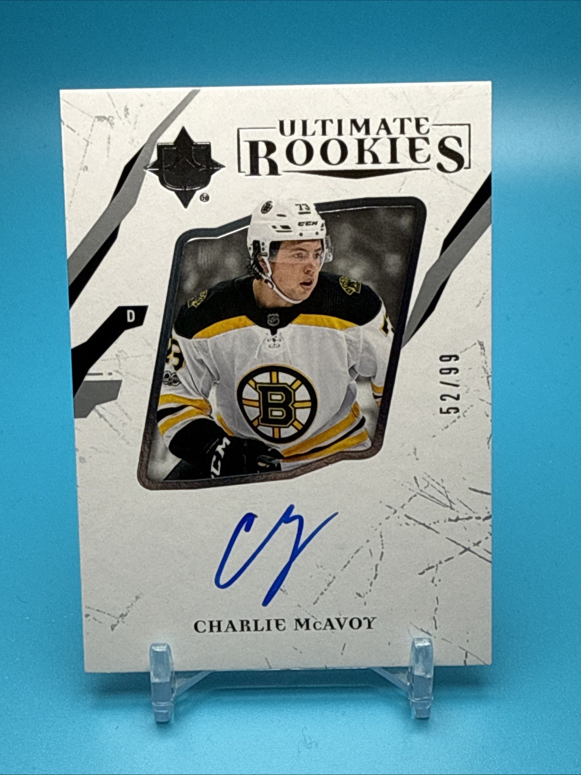 Charlie McAvoy 2017-18 Upper Deck Ultimate Ultimate Rookies Auto RC SP # 52 /99