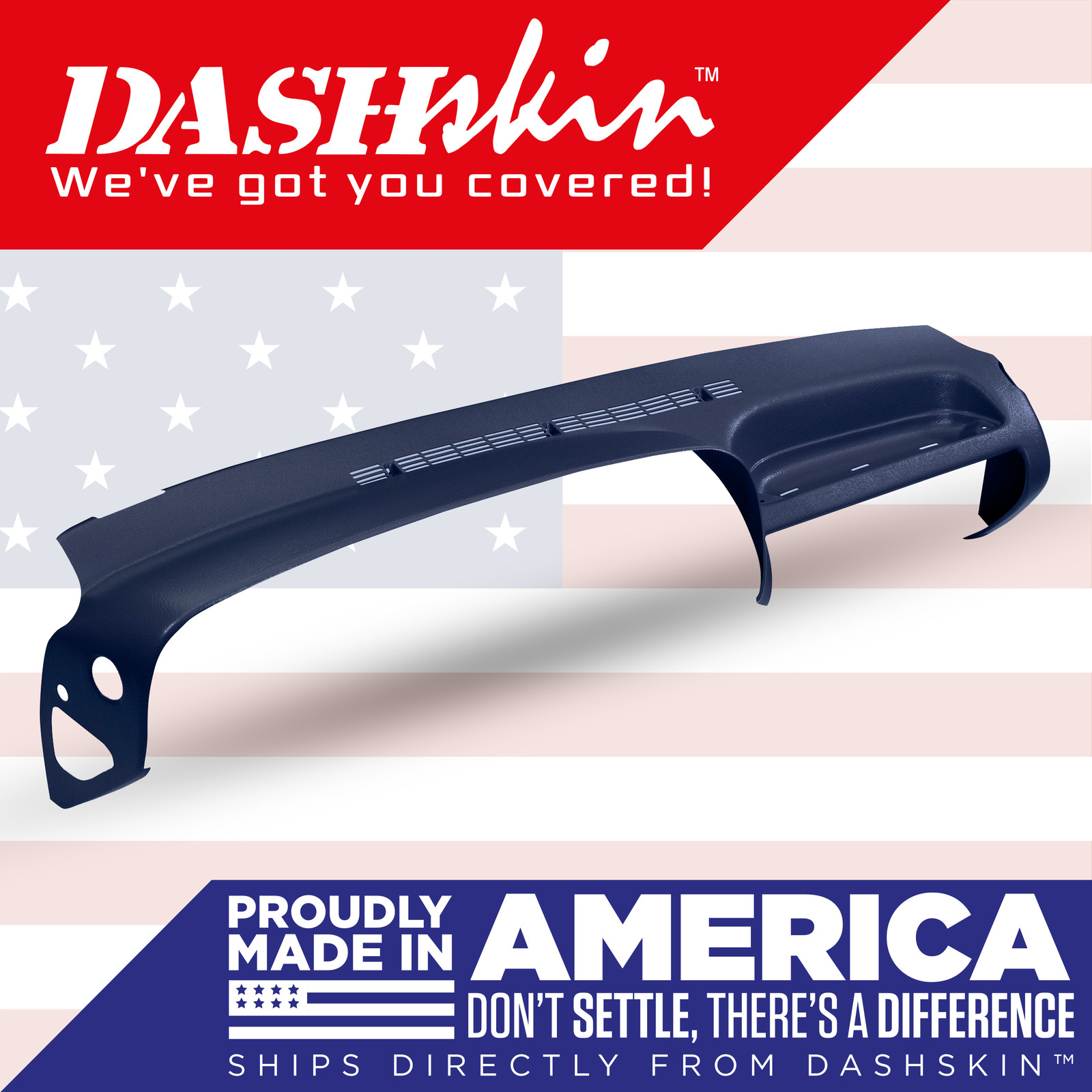 DashSkin Dash Cover for 1995-1996 GM Trucks w/Pass Cupholder in Navy Blue 26*
