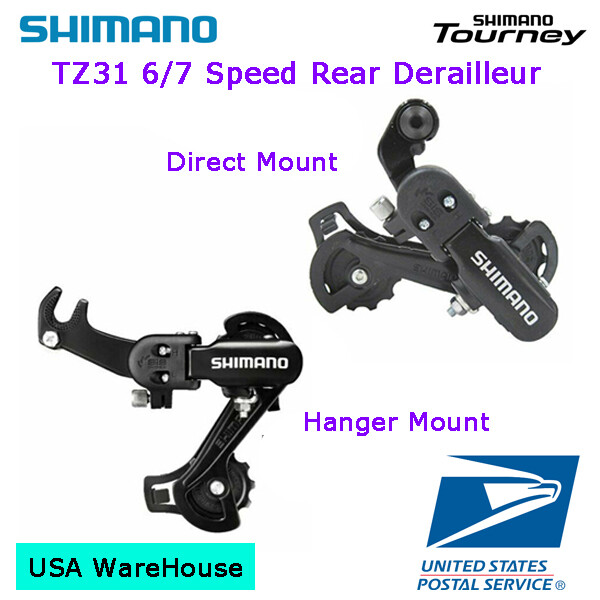 Shimano Tourney RD-TZ31 Hanger / Direct Rear Derailleur 6 / 7 Speed MTB Shimano Tourney RD-TZ31 Hanger / Direct Rear Derailleur 6 / 7 Speed MTB