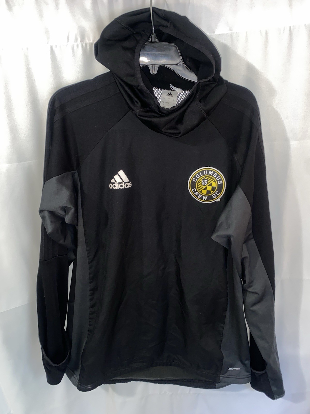 Adidas Columbus Crew MLS Soccer Hooded Pullover Jacket Mens Large