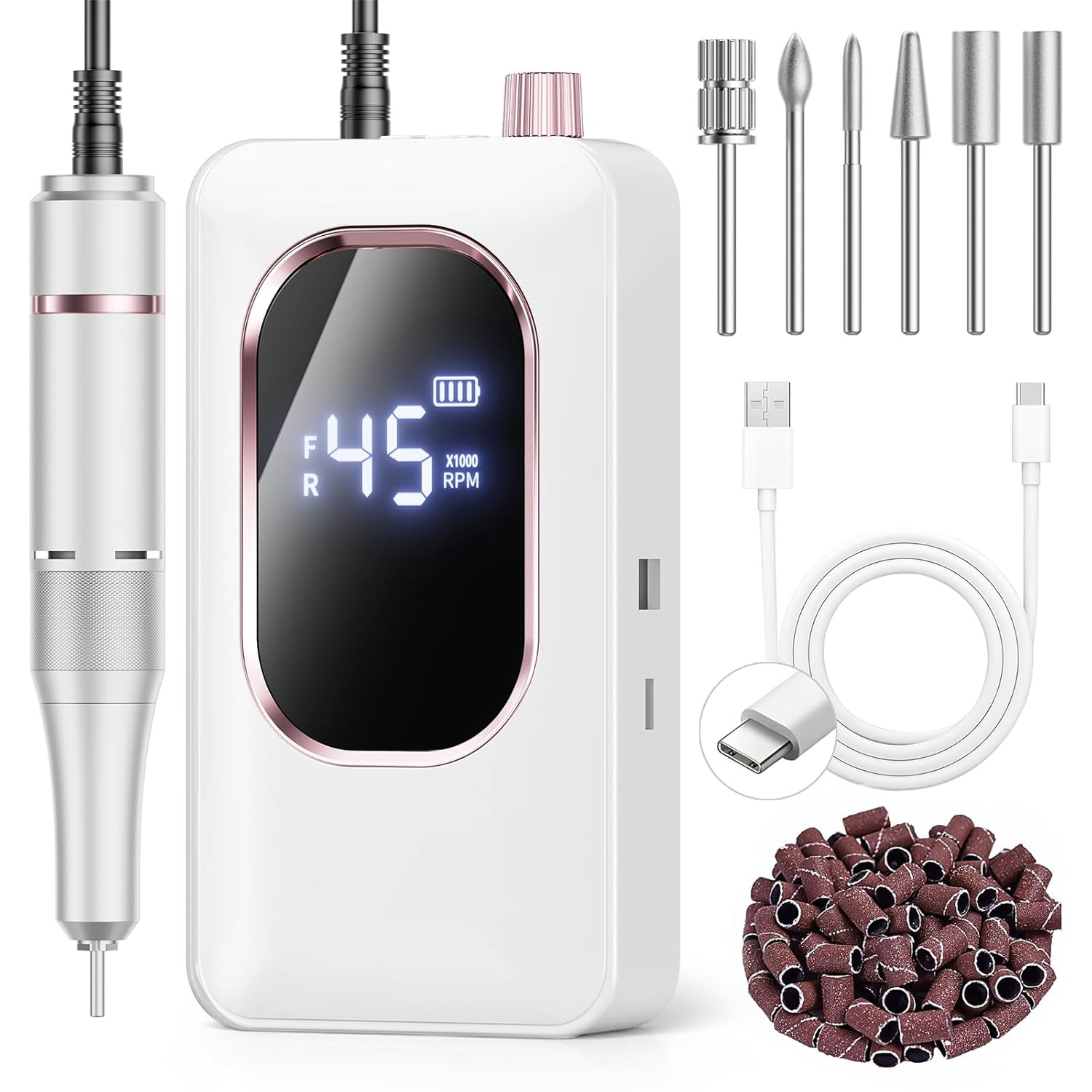 Maquina De Uñas Acrilicas Pulidora Profesional Gris Vibracion Lenta Nail Drill Maquina De Uñas Acrilicas Pulidora Profesional Gris Vibracion Lenta Nail Drill