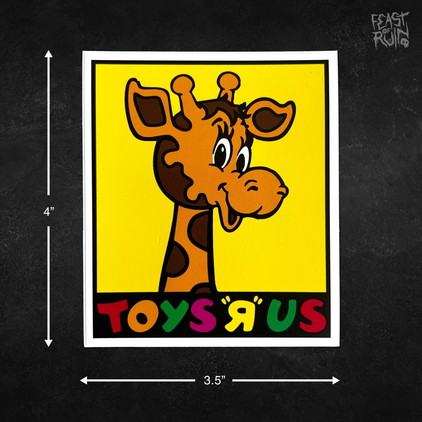 TOYS R US Vintage Geoffrey Logo 3.5x4\