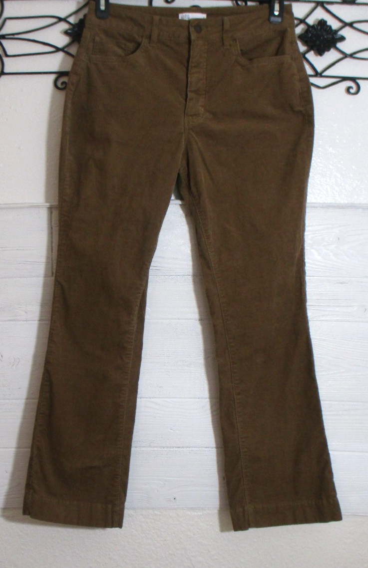 Croft & Barrow Corduroy Pants Women\'s Size 10 Brown Pockets Straight Leg