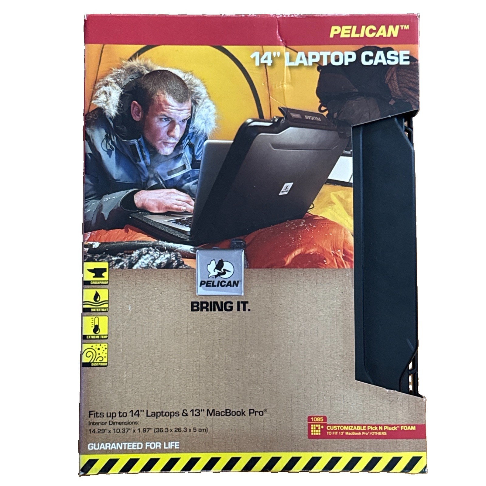 Pelican 1085 ProGear Watertight Protector Laptop Case - Black (1085-1085CC)