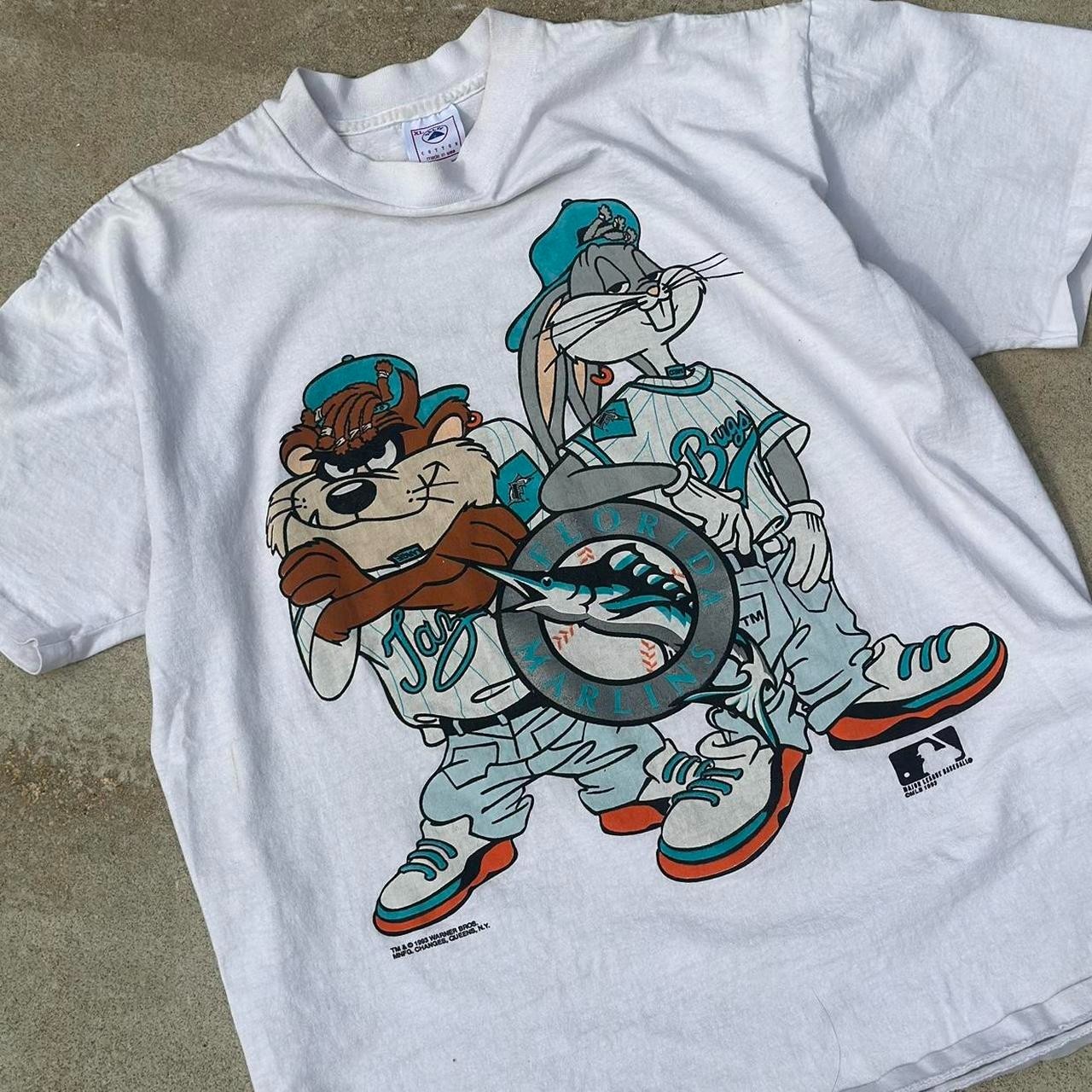 Florida Marlins Looney Tunes cartoon baseball shirt VK00301