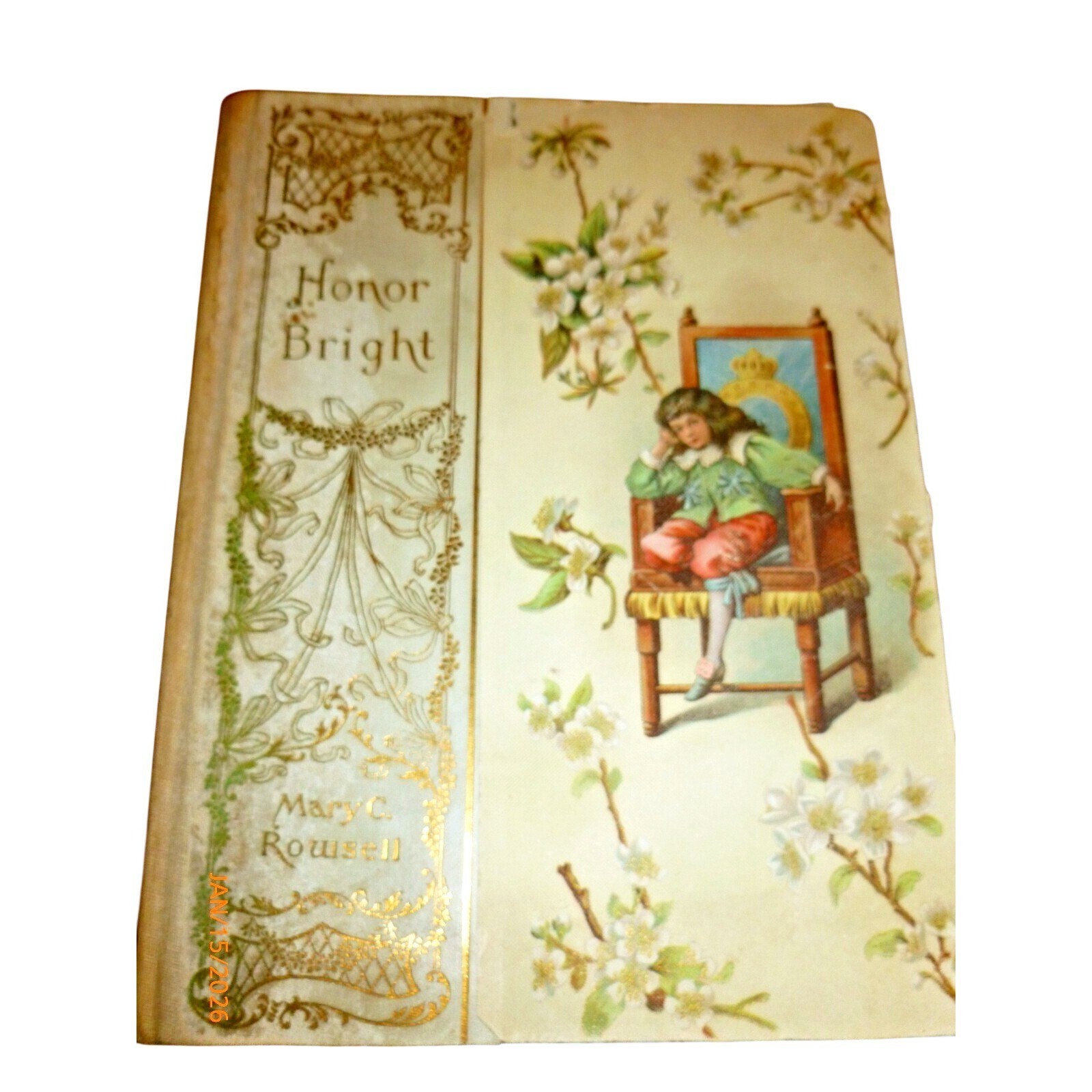 Antique Book Honor Bright Mary C Rowsell 1900 Henry Altemus Decorative Cover