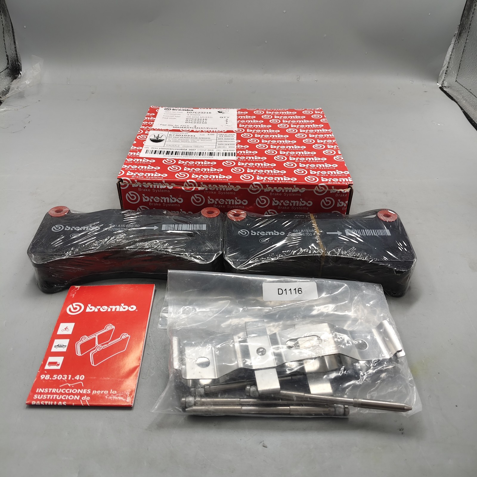 OEM Front Brake Pads Set for Maserati Ghibli Quattroporte(6 Piston Calipers)