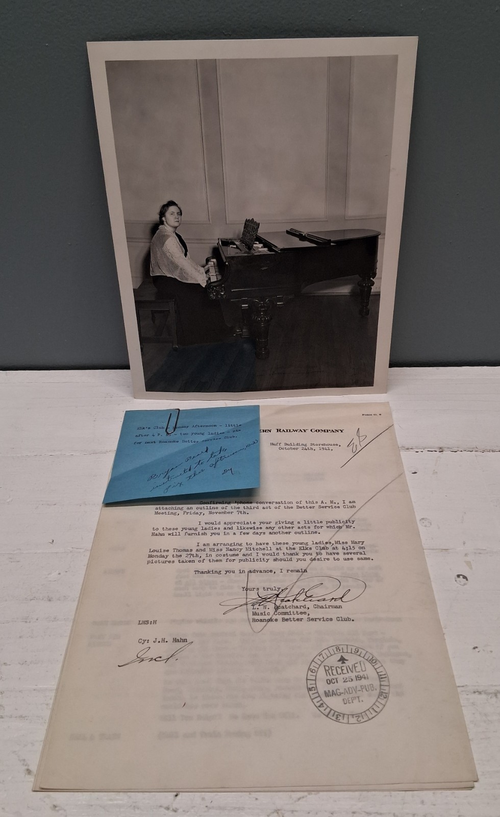 Vintage 1941 N&W Norfolk & Western Roanoke Better Service Club Letters Photo Lot Vintage 1941 N&W Norfolk & Western Roanoke Better Service Club Letters Photo Lot