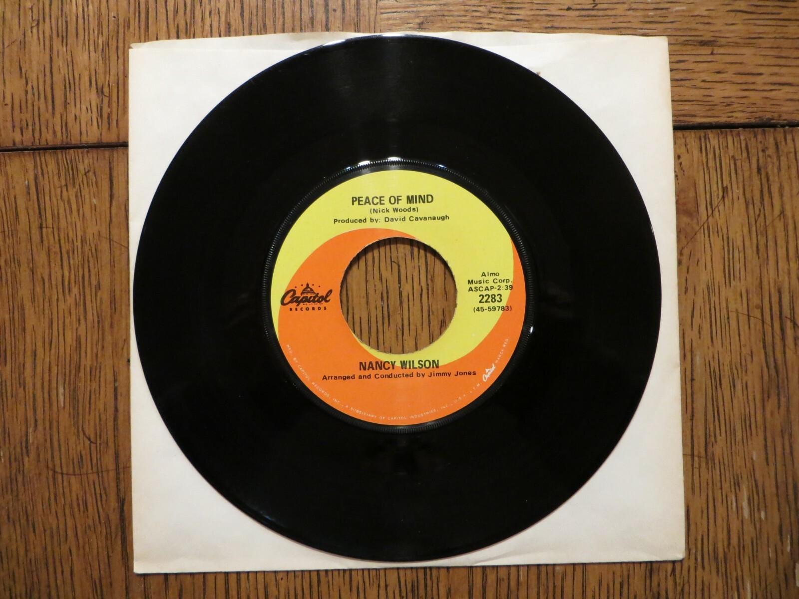 Nancy Wilson – Peace Of Mind - 1968 - Capitol Records 2283 7\