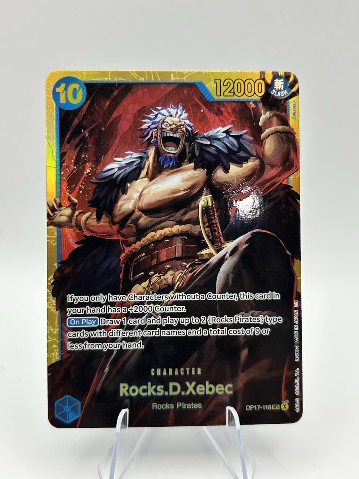 Rocks.D.Xebec (118) Foil SEC The World\'s Strongest Warriors OP17-118 NM