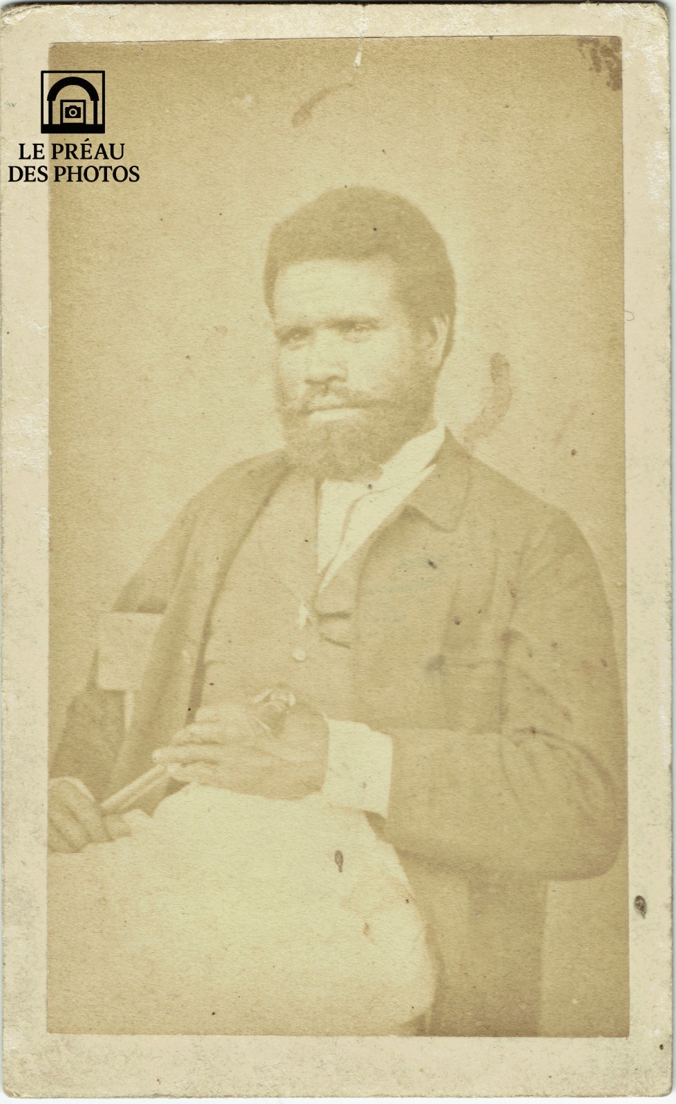 CDV Ca 1875 NEW CALEDONIA Chief VENDEGOU of the ÎLE DES PINES Royal Dynasty