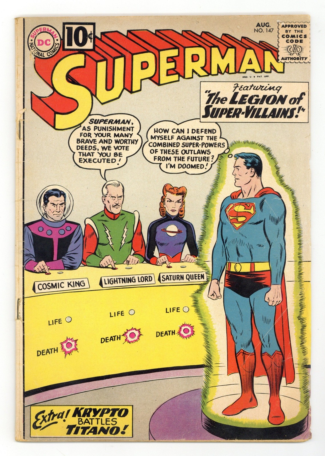 Superman #147 GD+ 2.5 1961 1st app. Legion of Super-Villains