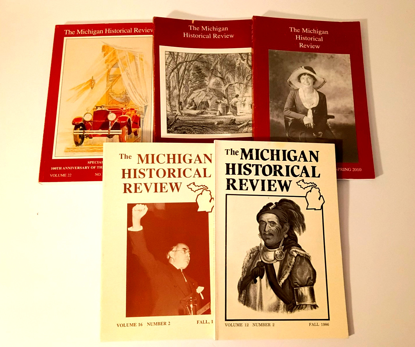 Lot of 5 Michigan Historical Review 1986-2010 Michigan History Academic Journals