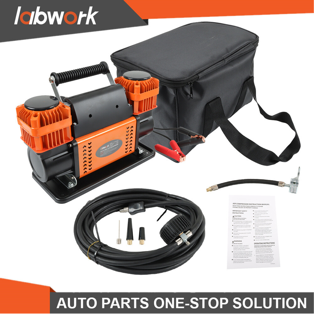 Labwork 12V Air Compressor Pump For 4x4 Vehicle & RV Offroad Dual Cylinder