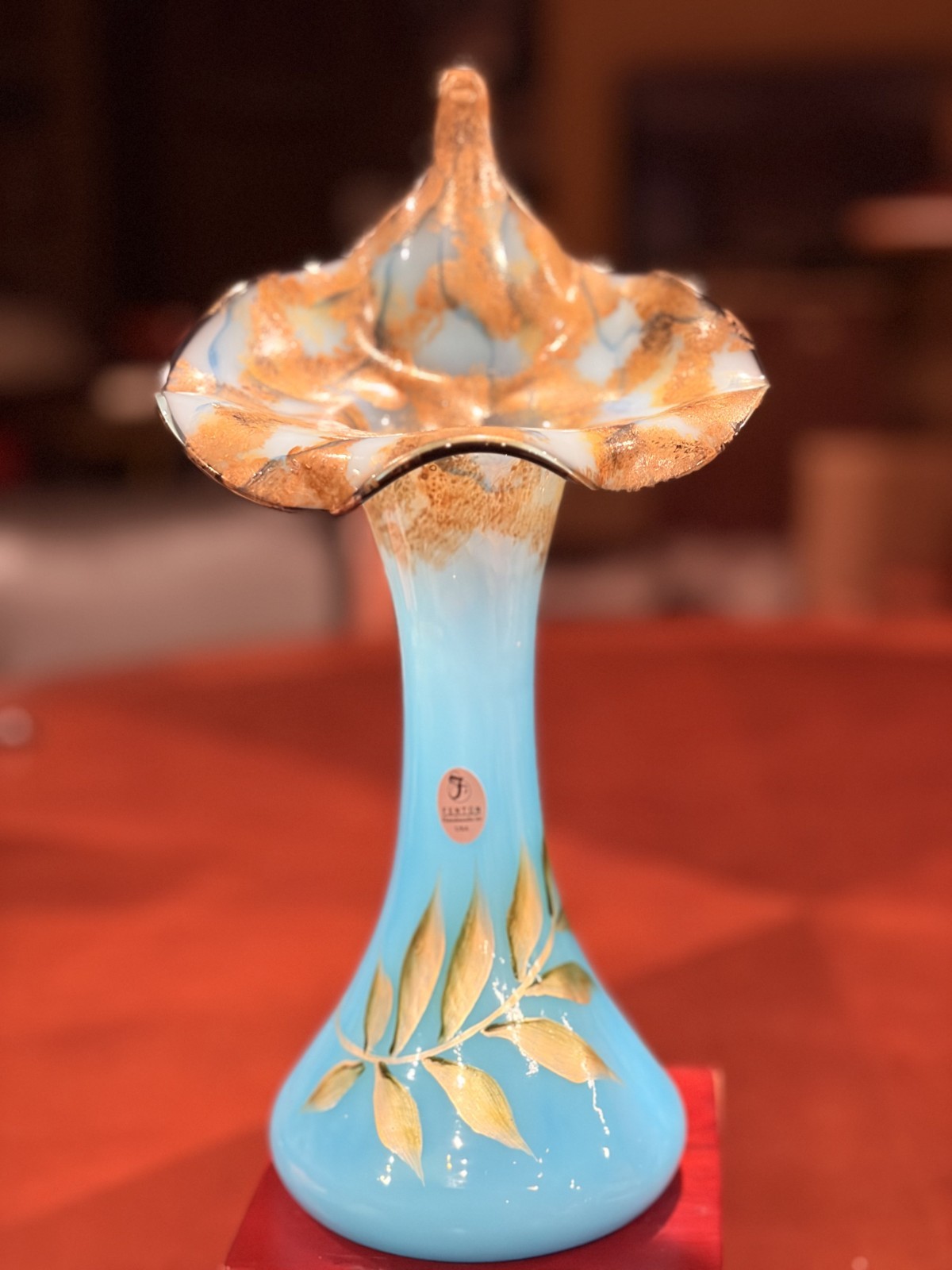 Ltd Ed #439 Fenton Sky Blue Tulip Gem Jack in Pulpit 2007 Showcase Exclusive Ltd Ed #439 Fenton Sky Blue Tulip Gem Jack in Pulpit 2007 Showcase Exclusive