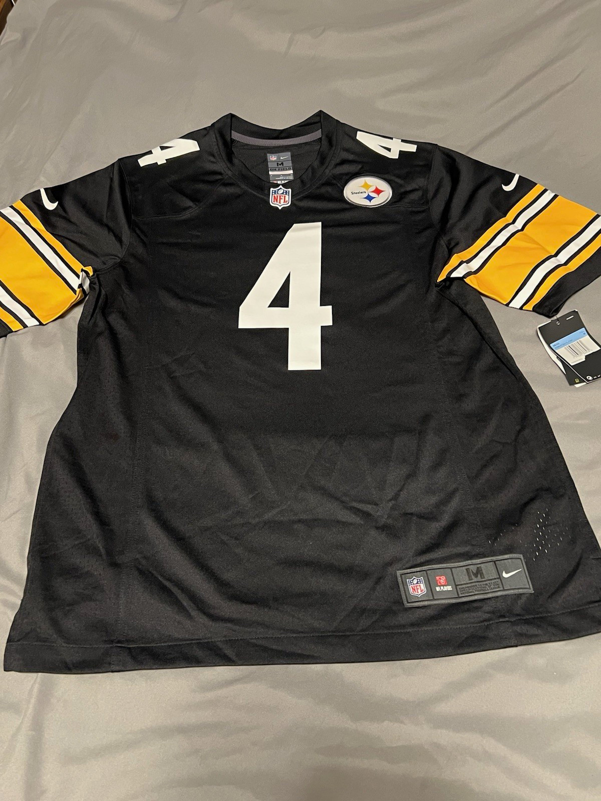 Nike Pittsburgh Steelers DK Metcalf #4 NFL Jersey Black Men’s Size M