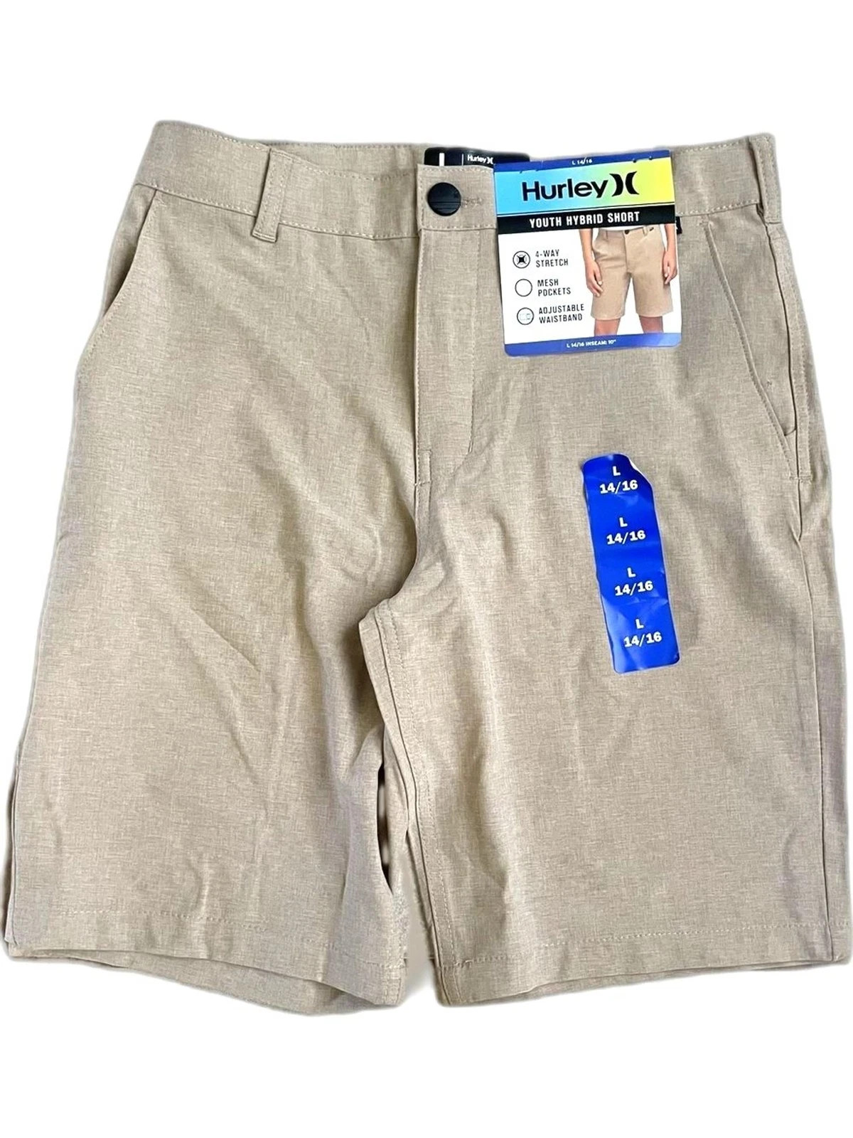 NWT  Hurley Youth Hybrid Shorts Size L 14/16 inseam 10