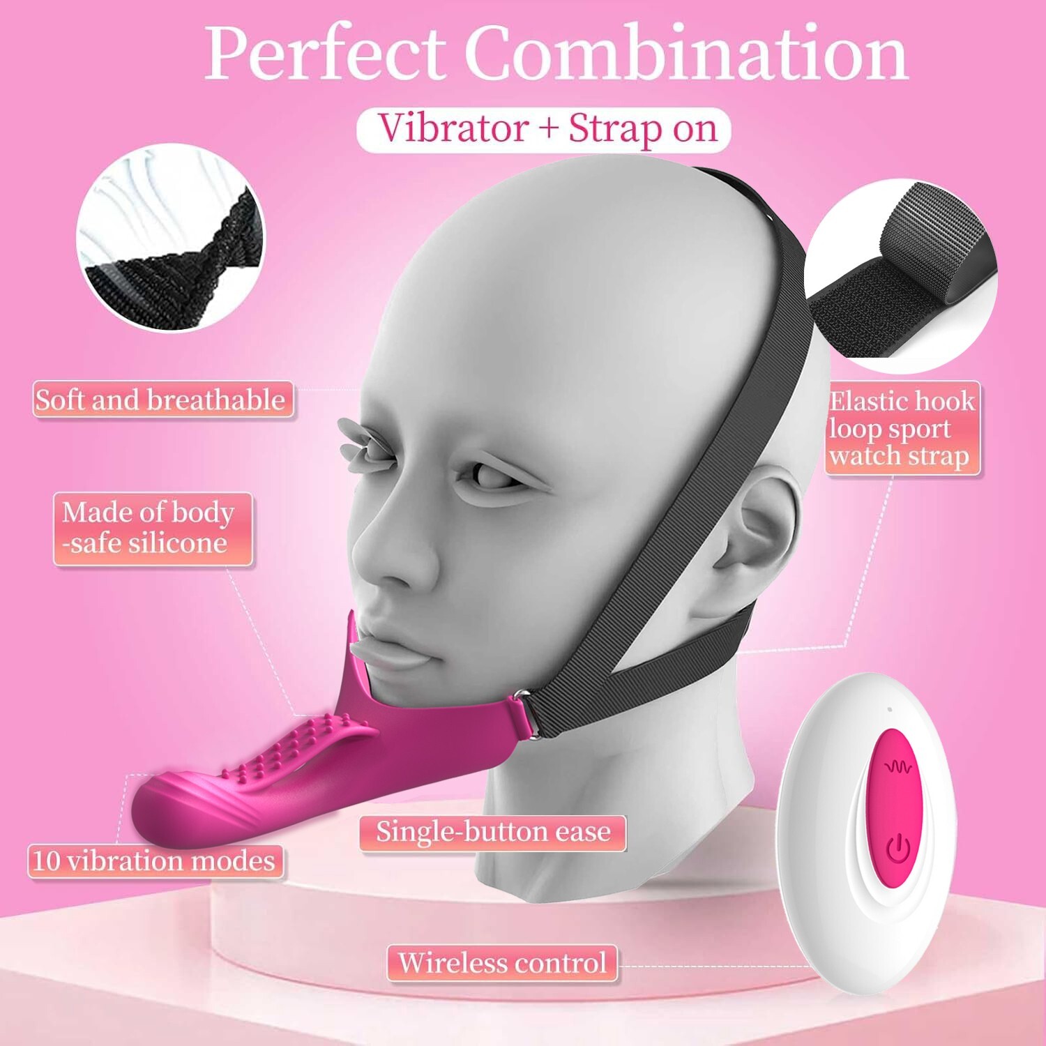 Strap-On Face Chin Harness Vibrator Dildo Head Oral Adult Couples Funny Sex Toys Strap-On Face Chin Harness Vibrator Dildo Head Oral Adult Couples Funny Sex Toys