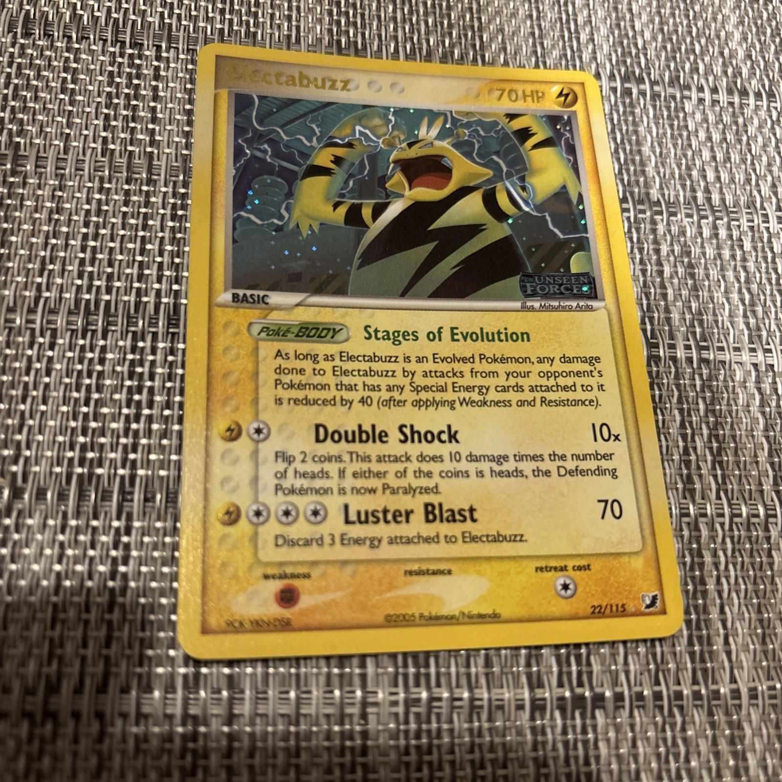 ⚡️Pokémon Electabuzz Unseen Forces 22/115 2005 Basic 70 HP Rare Reverse Holo NM ⚡️Pokémon Electabuzz Unseen Forces 22/115 2005 Basic 70 HP Rare Reverse Holo NM