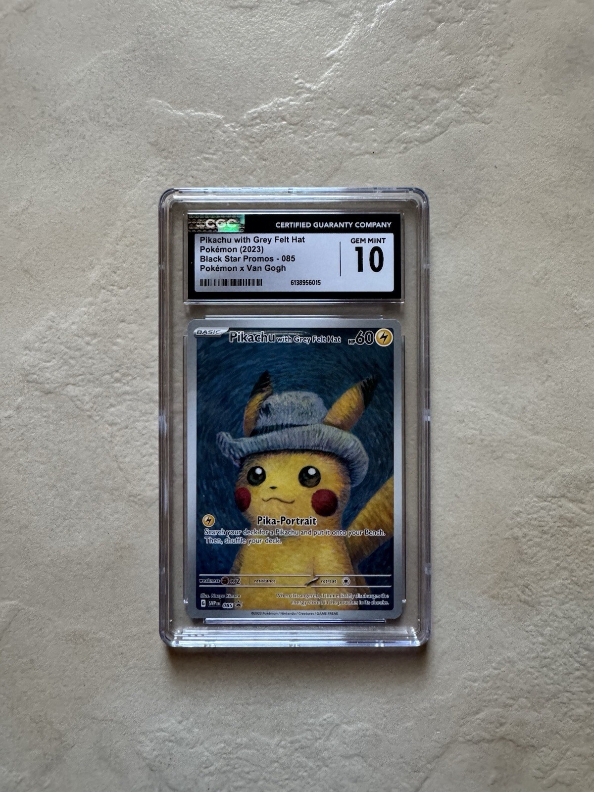 2023 PROMO VAN GOGH #085 PIKACHU WITH GREY FELT HAT CGC 10 GEM MINT🔥✅ 2023 PROMO VAN GOGH #085 PIKACHU WITH GREY FELT HAT CGC 10 GEM MINT🔥✅