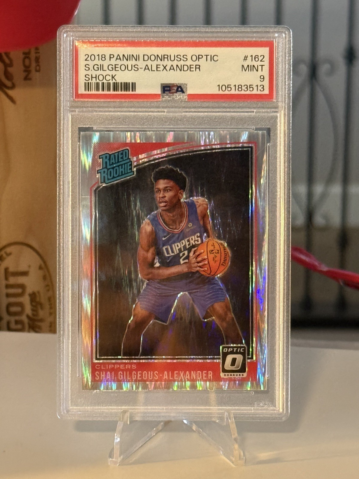 2018-19 Panini Donruss Optic Shai Gilgeous-Alexander Shock  RC #162 PSA 9