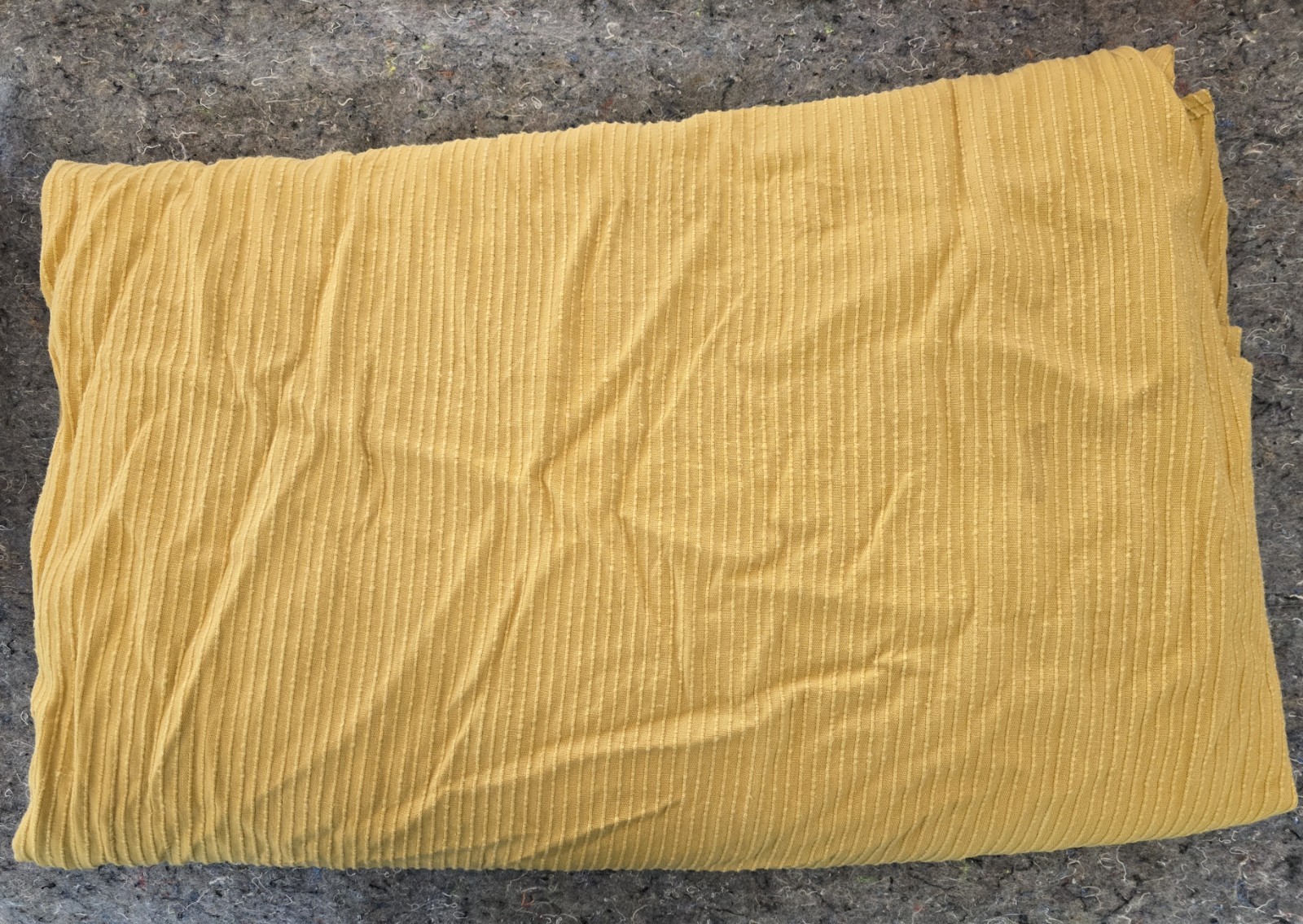 Vintage JCPenney Fashion Manor Penn-Prest Full Bedspread Mustard Gold Ribbed Tex