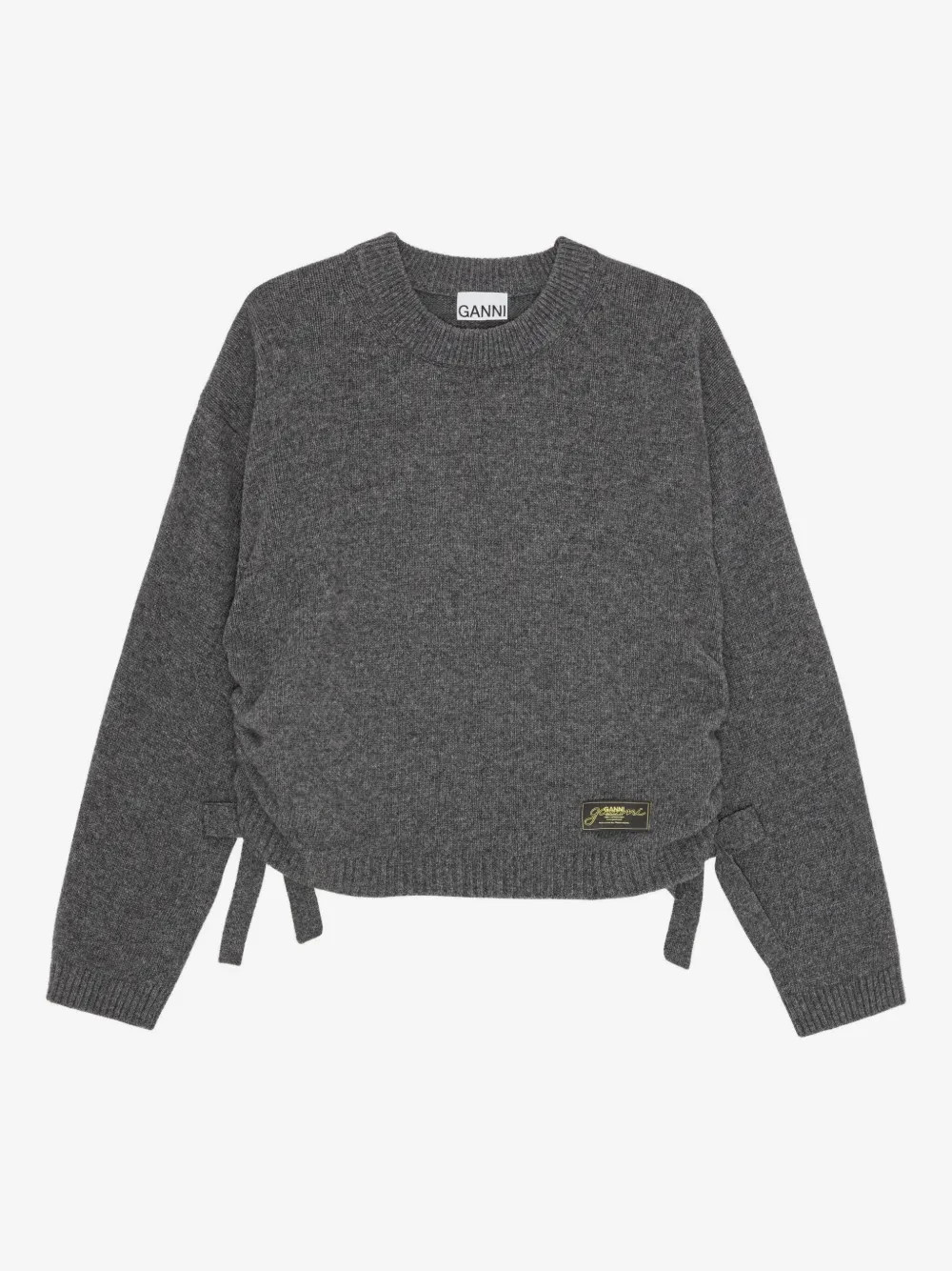 Ganni ruched-detail sweater Ganni ruched-detail sweater
