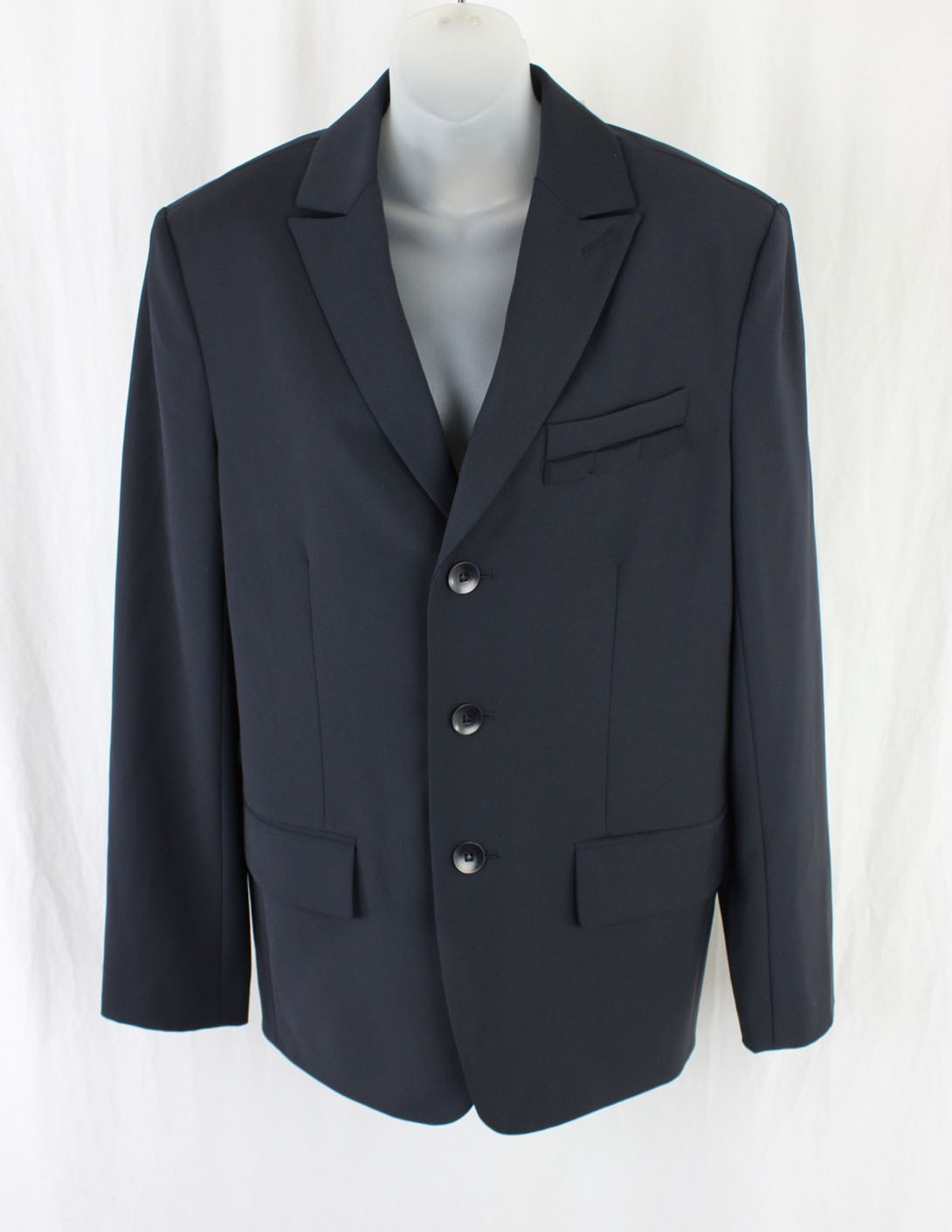 Tibi NWT Women\'s Midnight Blue Single Breasted Long Sleeve Jacket Blazer 6