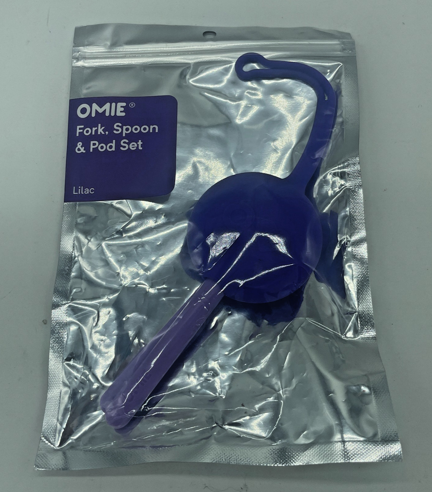 Omie OmieBox Kids Utensils Set with Case - 2 Piece Plastic Reusable Fork and Sp