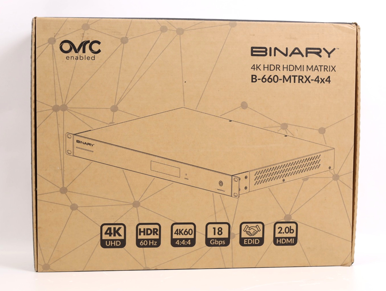 Binary B-660-MTRX-4x4 660 Series 4K HDR HDMI Matrix Switcher - 4x4 LNIB r266