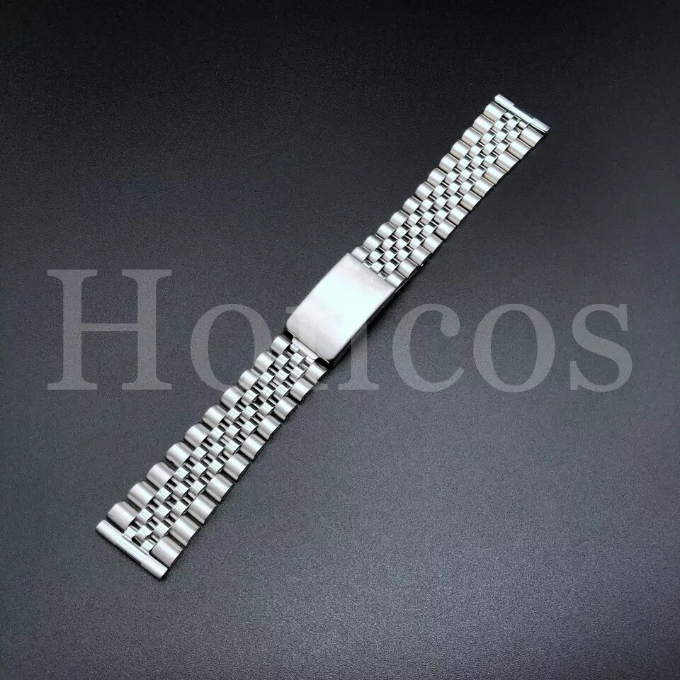 18 MM Silver Steel Jubilee Bracelet Band Replacement Classic Fits for most watch