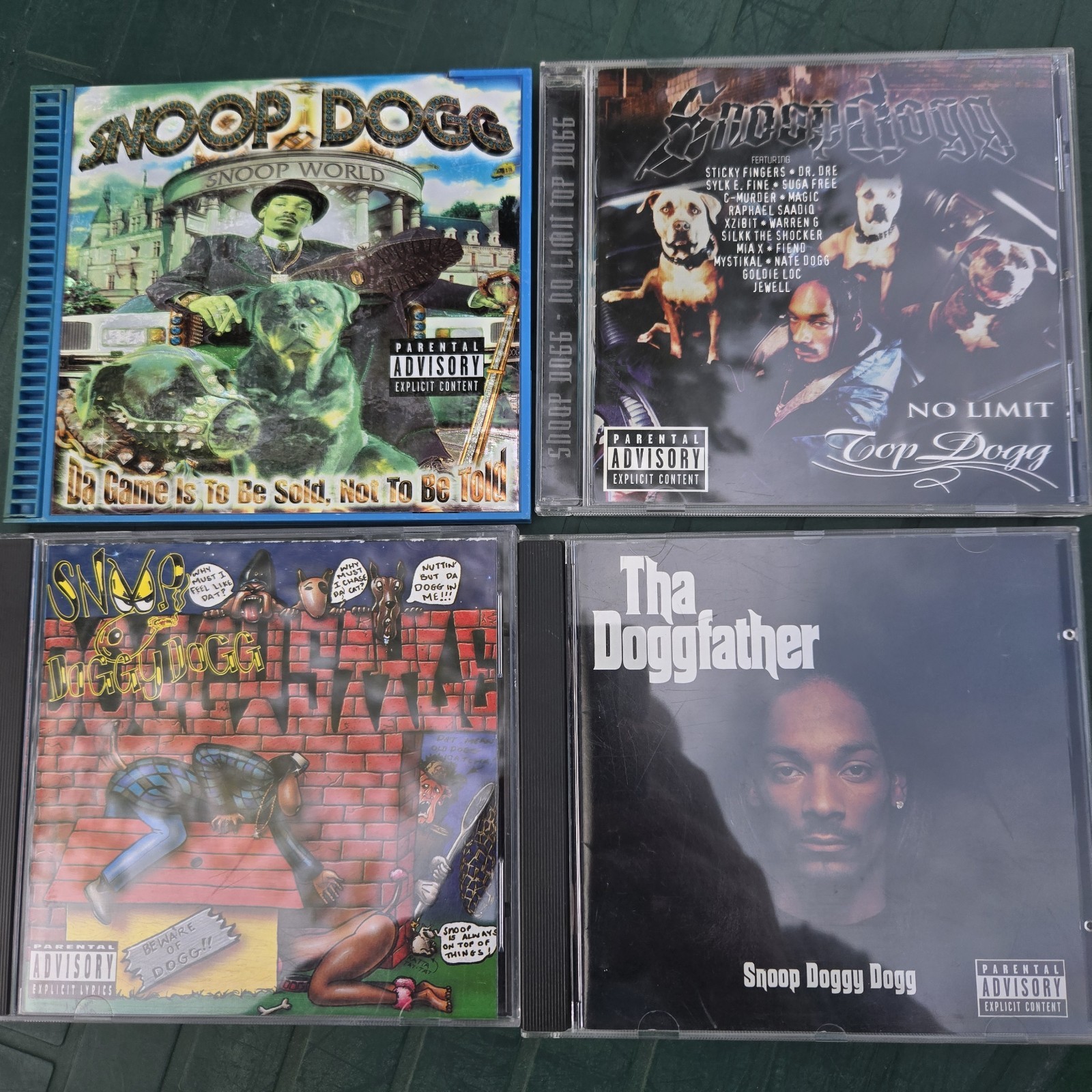 Snoop Dogg 4 CD LOT - USED CDs DOGGFATHER DOGGYSTYLE NO LIMIT DA GAME 