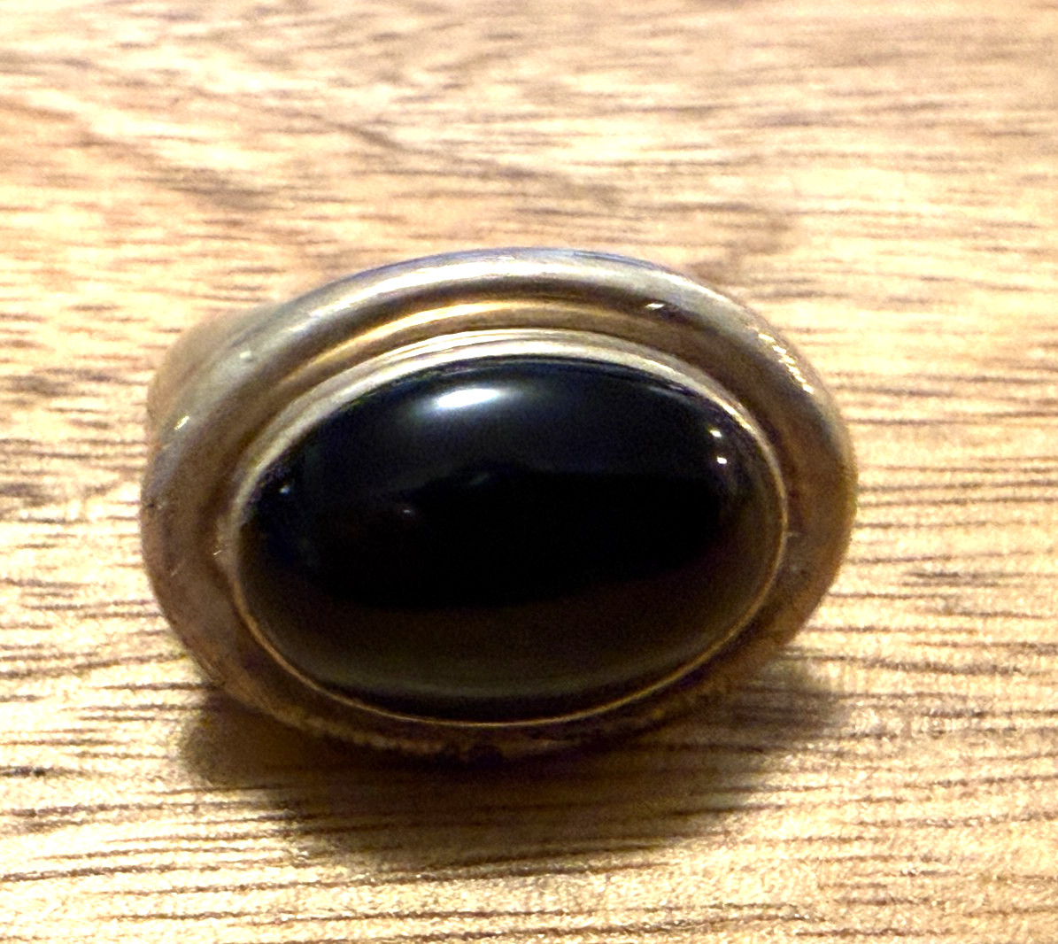 Vintage TIFFANY & CO Paloma PIcasso Sterling Silver Onyx Dome Ring  Sz 8.5