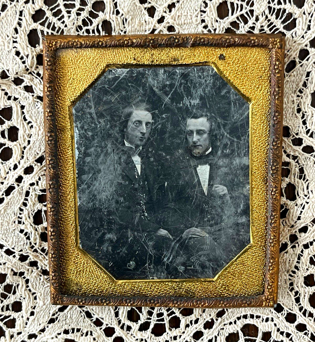 Antique Daguerreotype of Two Men - 1/6th Plate, No Case
