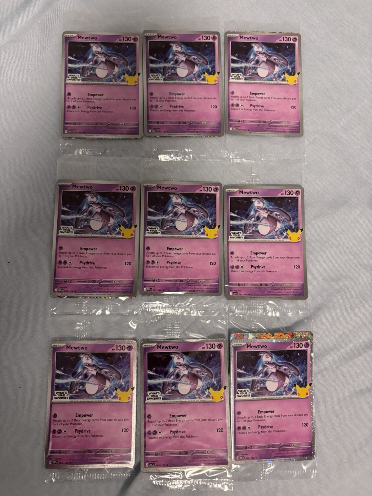 Pokemon TCG Target Exclusive Mewtwo Lot Of 9 From 30th Anniversary