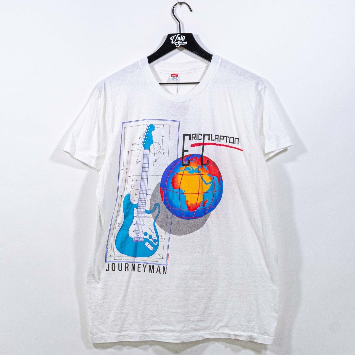 VTG Eric Clapton Journeyman Tour White Cotton S to 5XL Shirt