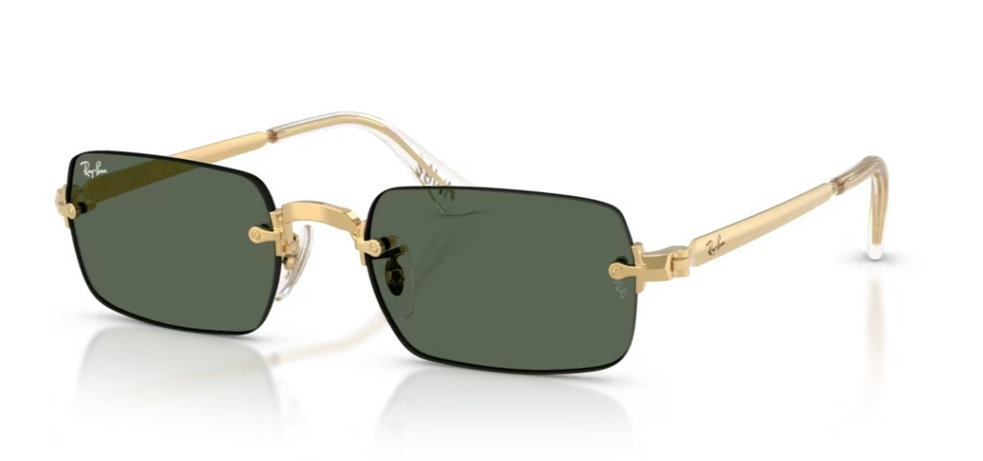 Ray Ban 3928 ASAP Rocky 54 001/71 Gold/Dark Green Sunglasses