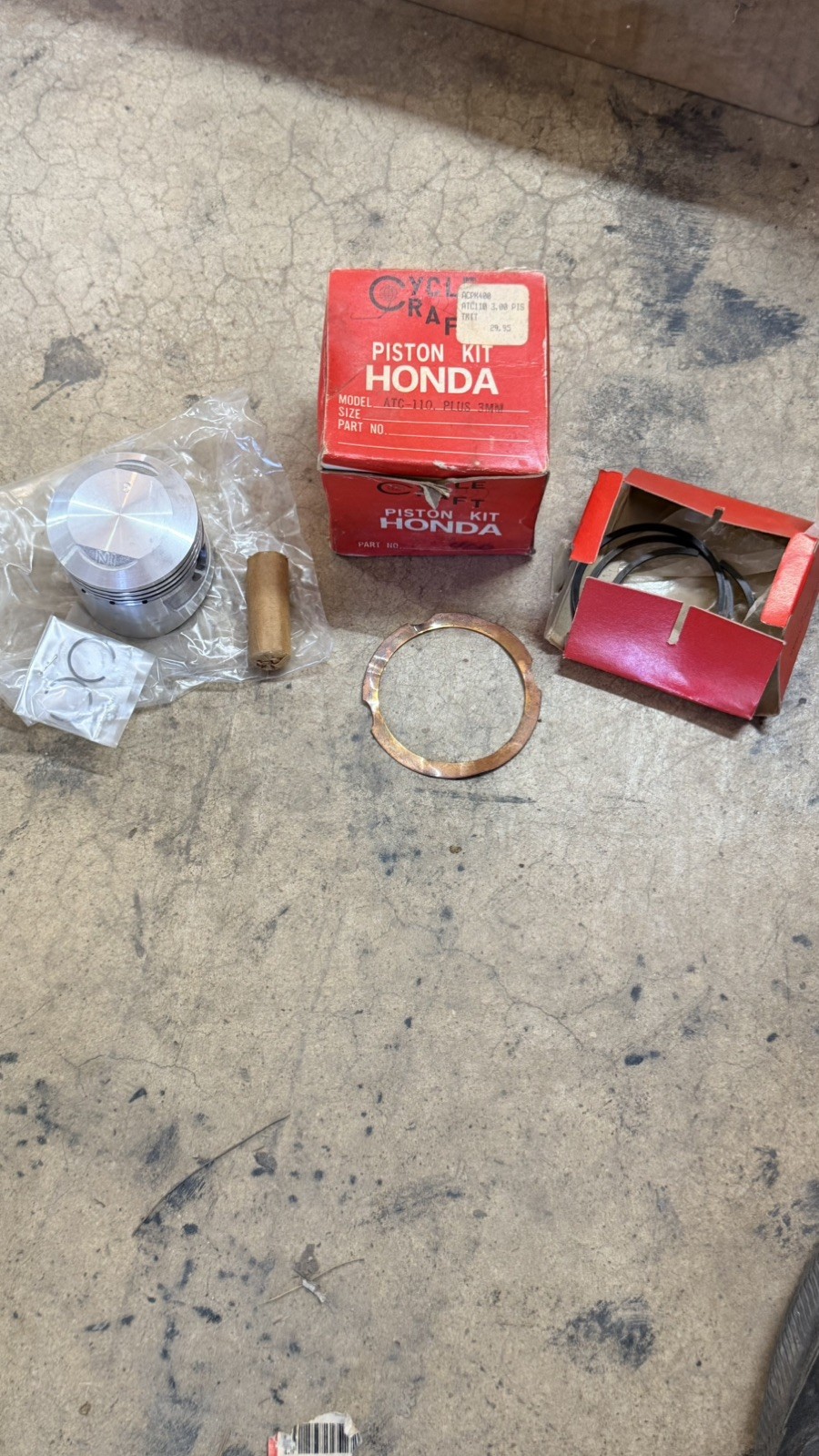 Nos Cycle Craft NEW CT110 ATC110 ALL YEARS PISTON KIT SIZE Honda Nos Cycle Craft NEW CT110 ATC110 ALL YEARS PISTON KIT SIZE Honda