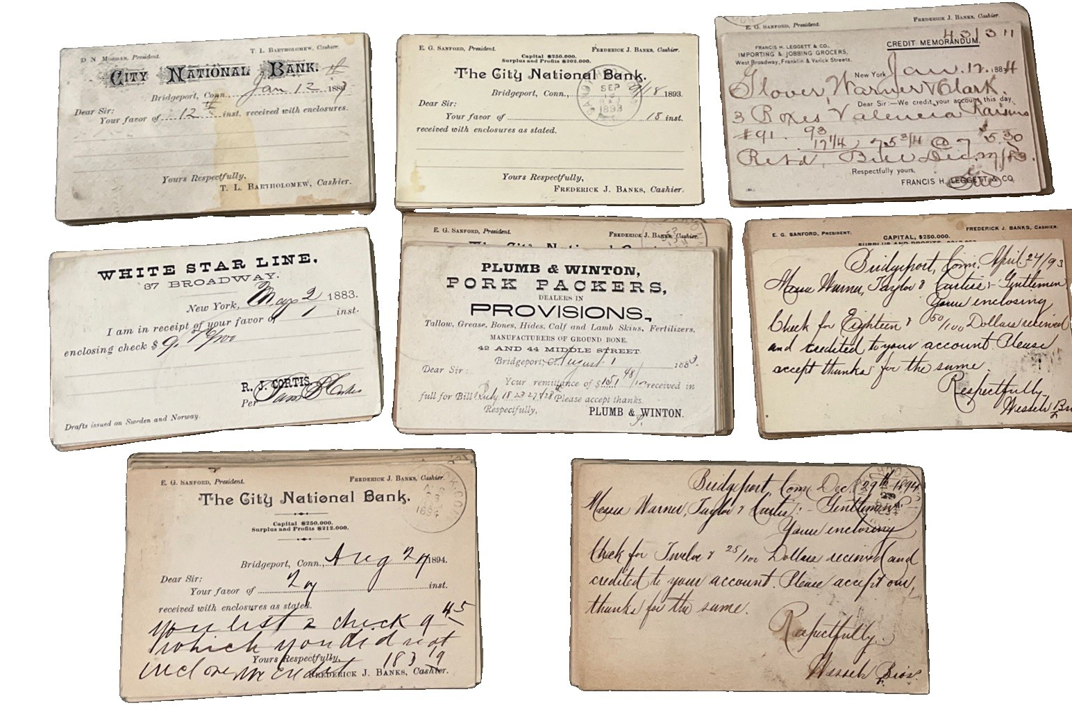 Antique Vtg 1800s Bank Check Lot Connecticut New York 200 Postal Cards Steamers Antique Vtg 1800s Bank Check Lot Connecticut New York 200 Postal Cards Steamers