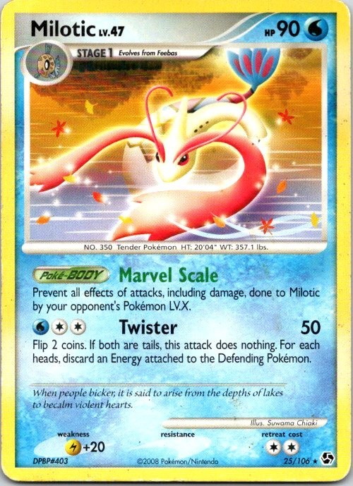 Pokémon TCG - Milotic Great Encounters 25/105 DMG Pokémon TCG - Milotic Great Encounters 25/105 DMG